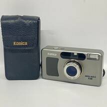 1円~【通電確認済】コニカ KONICA ビッグミニ BiG mini F LENS 35mm F2.8 コンパクトフィルムカメラ 付属品あり G123304_画像1