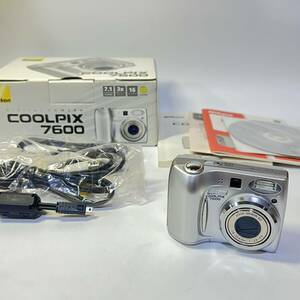 1円~【動作未確認】Nikon COOLPIX 7600 ニコン クールピクス シルバー コンパクトデジタルカメラ 取扱説明書 箱付き G142973