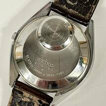 1円~【動作未確認】セイコー SEIKO QT 3803-7090 クォーツ メンズ腕時計 ブラウン系文字盤 デイデイト ラウンド 3針 G152926_画像9