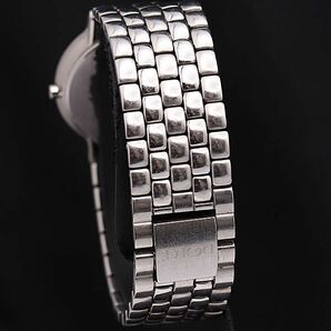 1円 稼働 良品 セイコードルチェ 8N46-6000 QZ ホワイト文字盤 デイト 黒ベゼル SS メンズ腕時計 KMR 3856000 3BJYの画像3