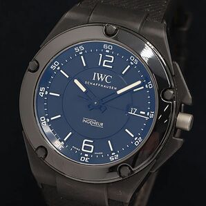 1円 稼働 良品 AT 箱付 IWC インヂュニア IW322503 デイト 裏スケ 黒文字盤 メンズ腕時計 OKZ 0009130 3JWTの画像1