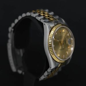 1円 稼動 AT 良品 ロレックス オイスターパーペチュアル デイトジャスト L番 16233G ゴールド文字盤 デイト メンズ腕時計 KRK 0005060 3JWTの画像2