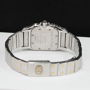 1円 カルティエ サントスガルベ 166930 YG×SS アイボリー文字盤 QZ レディース腕時計 NSY 0064020 3ERTの画像4