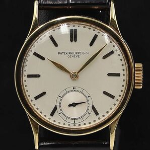 1円 稼働 美品 アーカイブ/ケース/修理明細付 パテックフィリップ カラトラバ 96J 18KYG 1933年製 手巻き ボーイズ腕時計 ABC1057981 1NBKの画像1