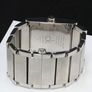 1円 箱/コマ3付 稼働 良品 カルバンクライン K51211 シルバー文字盤 QZ メンズ腕時計 NSY 7726000 3GTGの画像4