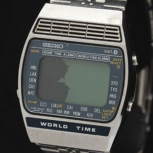 1円 セイコー ワールドタイム A239-502A デジタル文字盤 QZ メンズ腕時計 NSY 2145000 3ETY