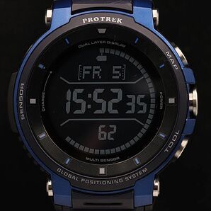 1円 稼働 良品 カシオ スマートウォッチ プロトレック QZ WSD-F30 デジタル文字盤 充電式 充電器付き メンズ腕時計 KMR 0716100 3BGTの画像1
