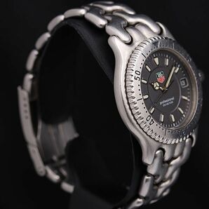 1円 タグホイヤー セル プロフェッショナル 200M WG1113-K0 QZ グレー文字盤 デイト シルバー メンズ腕時計 KMR 0662200 3OKTの画像2
