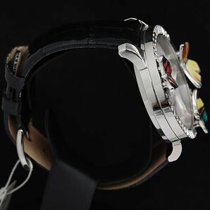 1円 箱/保付 稼動 良品 ガルティスコピオ MEB3SS001BLS QZ ホワイトシェル文字盤 メンズ腕時計 KTR 0066000の画像2