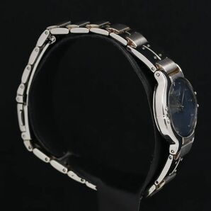 1円 稼動 良品 ヴェルサーチ カットガラス V808S QZ ネイビー文字盤 メンズ腕時計 SGN 0022000の画像2
