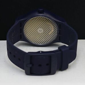 1円 スウォッチ AT/自動巻 ネイビー文字盤 デイト メンズ腕時計 OGI 6406000 4MGYの画像4