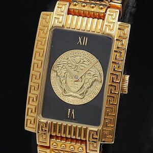 1 иен с ящиком работа прекрасный товар Gianni Versace 7009019 QZ чёрный циферблат koma 2 есть женские наручные часы OGI 6406000 4MGY