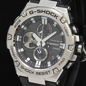 1円 保/箱 稼動 良品 カシオ G-SHOCK Gスチール GST-B100 ソーラー Bluetooth デイト ラバーベルト メンズ腕時計 DOI 2147000 4NBG1の画像1