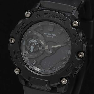 1円 保/箱 稼動 良品 カシオ G-SHOCK 2200シリーズ GA-2200BB QZ デジアナ カーボン メンズ腕時計 DOI 2147000 4NBG1