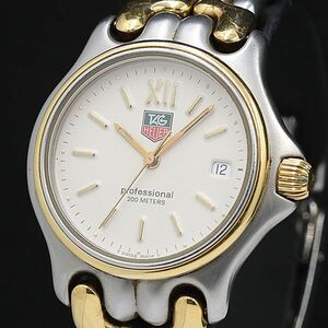 1 jpy TAG Heuer cell S05.013 ivory face Date QZ lady's wristwatch OBR 1369000 4APT