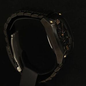 1円 稼動 ディーゼル DZ-4504 QZ 黒文字盤 デイト クロノグラフ メンズ腕時計 KTR 6406000 4MGYの画像2