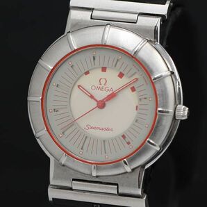 1円 QZ オメガ シーマスター ダイナミック シルバー文字盤 レディース腕時計 KRK 7561000 4APYの画像1
