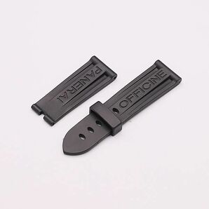 1円 良品 パネライ オフィチーネパネライ 純正ベルト ラバー ブラックカラー 2.2ｍｍ メンズ腕時計 KMR 2000000 NSKの画像1