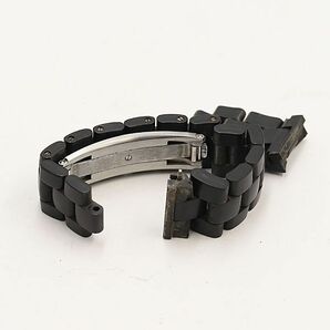 1円 シャネル 純正ベルト ブレス ブラックカラー 18ｍｍ用 メンズ腕時計用 TCY 2000000 NSKの画像2
