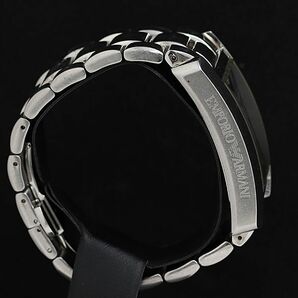 1円 稼動 エンポリオアルマーニ AR-0156 QZ 黒文字盤 メンズ腕時計 KTR 0682000 4ANTの画像2