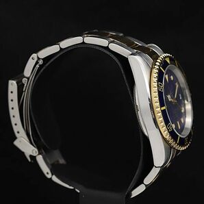 1円 稼動 Santo Joannes AT/自動巻 デイト ブルー文字盤 メンズ腕時計 SGN 6725000 3ETYの画像2