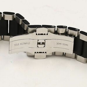 1円 良品 ルイヴィトン 純正ベルト ブレス シルバー/ブラックカラー 21ｍｍ用 メンズ腕時計用 TCY 2000000 NSKの画像3