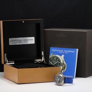 1円 箱付 稼働 良品 オフィチーネパネライ ルミノールGMT PAM00089 AT/自動巻 黒文字盤 メンズ腕時計 OGH 0894630 4NBTの画像5