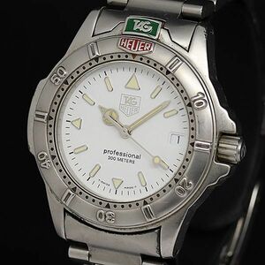 1 jpy operation superior article TAG Heuer WF1212-K0 4000 series Professional 200 QZ white face Date 2KHT lady's wristwatch KTR 3642100