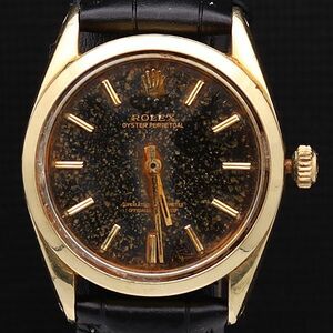 1 jpy Rolex oyster Perpetual 1024 2197669 AT/ self-winding watch black face Vintage men's wristwatch DOI 0001320 4NBT