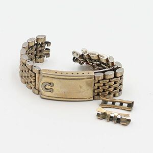 1 jpy Omega original belt breath 8220 Gold color 15mm men's wristwatch for DOI 2000000 NSK