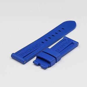 1 jpy beautiful goods Panerai original belt rubber belt blue 23mm men's wristwatch for DOI 2000000 NSK