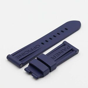 1 jpy beautiful goods Panerai original belt rubber belt blue 22mm for men's wristwatch for DOI 2000000 NSK