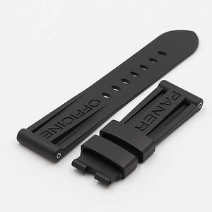 1 jpy beautiful goods Panerai original belt rubber belt black 22mm for men's wristwatch for DOI 2000000 NSK