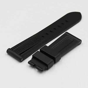 1 jpy beautiful goods Panerai original belt rubber belt black 23mm for men's wristwatch for DOI 2000000 NSK