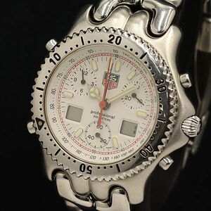 1 jpy TAG Heuer QZ Senna model chronograph CG1111-0 Professional 200M round white face men's wristwatch INB 0207400 4DIT