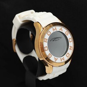 1円 稼働 良品 ロマゴ QZ RMO15-0162-4 シルバー文字盤 ユニセックス腕時計TCY 6054000 4ETYの画像2