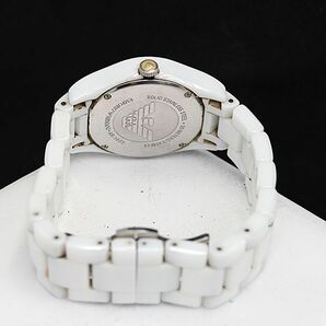 1円 稼働 良品 エンポリオアルマーニ QZ 白文字盤 スモセコ レディース腕時計 TCY2756000 4BJYの画像4