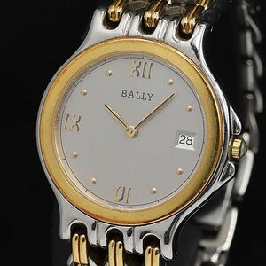 1 йен Операционные женские часы Ryohin Bally QZ 73.05 Серый циферблат и указатель даты TCY8174000 4PRY