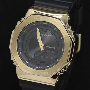 1円 保/箱付 稼働 良品 カシオ G-SHOCK GM-S2100GB QZ デジアナ ラバーベルト メンズ腕時計 DOI 0001100 4DKT