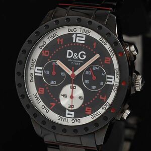 1 иена Операция Dolchayand Gappana Chronograph Black Dial QZ Мужские часы OGH 8822000 4ANT