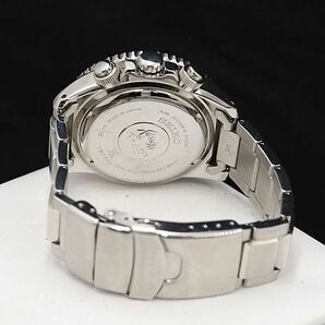 1円 稼働 セイコー プロスペックス QZ V175-0AD0 黒文字盤 クロノグラフ デイト メンズ腕時計 TCY 5237100 3BGTの画像4
