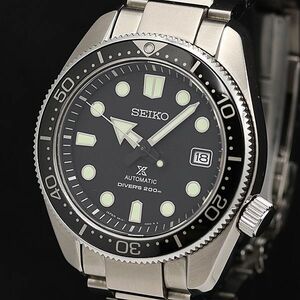 1 jpy guarantee / box / koma 2 attaching operation beautiful goods Seiko AT 6R15-04G0 black face Date round men's wristwatch TCY0144300 4YBT