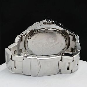 1円 稼働 ドルチェ＆ガッパーナ QZ 黒文字盤 SS シルバー メンズ腕時計 KMR 4004000 4ANTの画像4