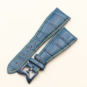 1 jpy superior article GaGa Milano original belt leather blue 24mm for men's wristwatch for NSY 3797000 4NBG2