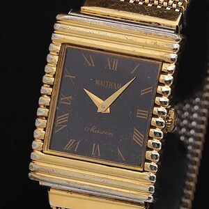 1 иен работа Waltham maxi mP5E0524 ручной завод черный циферблат квадратный тип мужские наручные часы DOI 3797000 4NBG2