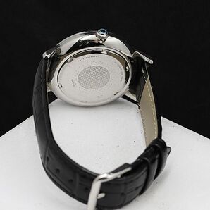 1円 稼働 良品 ポールスミス QZ 1007 黒文字盤 デイト ラウンド メンズ腕時計 TCY3797000 4NBG2の画像4