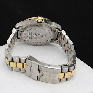 1円 稼働 良品 タグホイヤー QZ WK1121 ゴールド文字盤 デイト ラウンド メンズ腕時計 TCY3797000 4NBG2の画像4