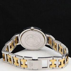 1円 稼動 エルメス クリッパー QZ 白文字盤 デイト メンズ腕時計 SGN 2147000 4NBG1の画像4