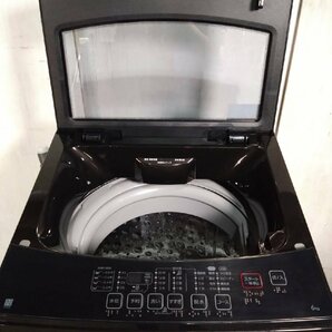 【大阪/岸和田発 格安自社便】NITORI/ニトリ 全自動洗濯機 NTR60 BK 2022年製 6.0kg 風乾燥 フラットデザイン ガラストップ 槽洗浄 槽乾燥の画像3