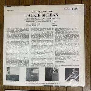 【LP】 VAN GELDER 刻印 BLP 4106 Jackie McLean / Let Freedom Ringの画像3